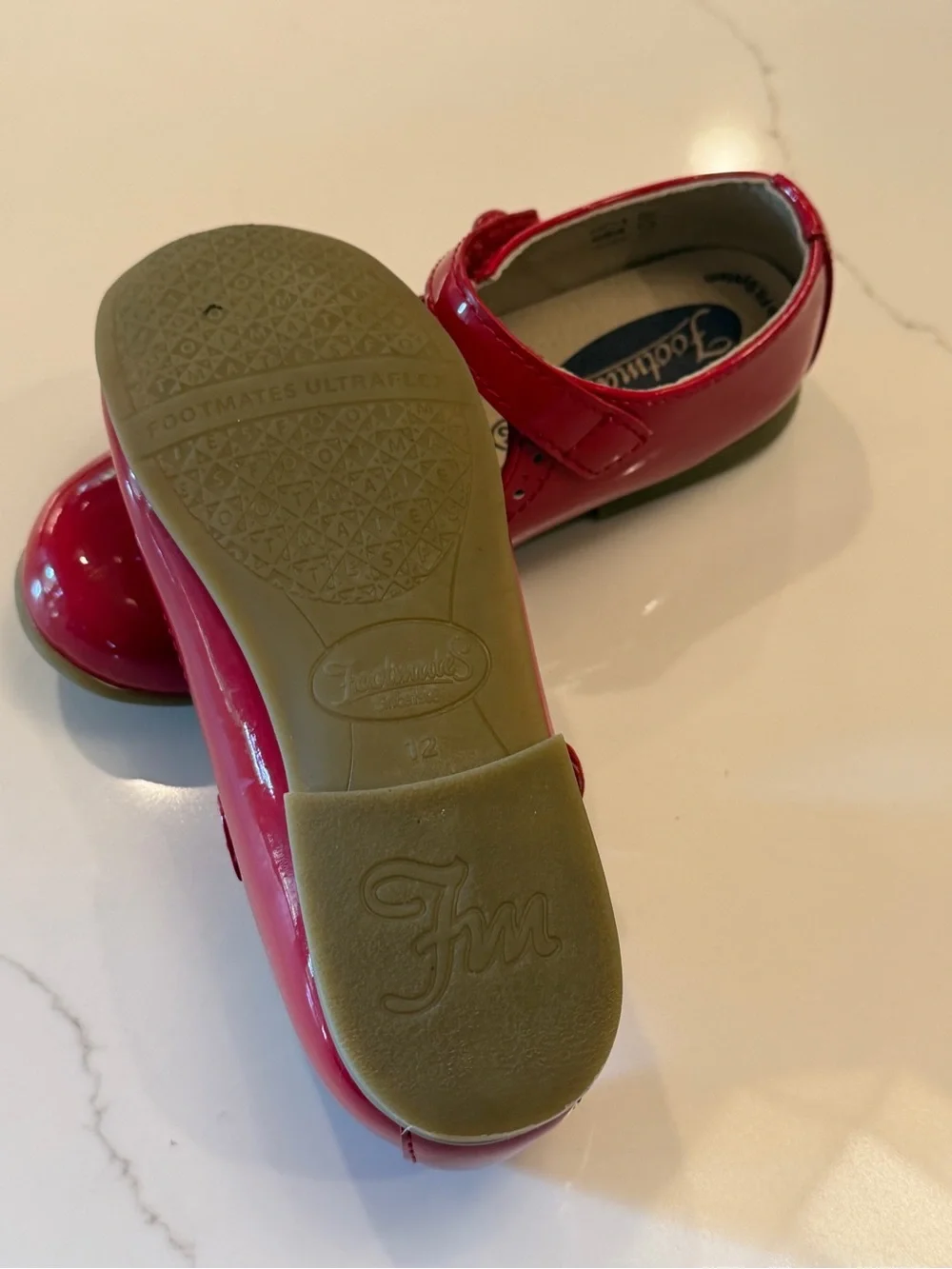 FootMates - Emma Red Patent Leather Shoes - Girls Size 12